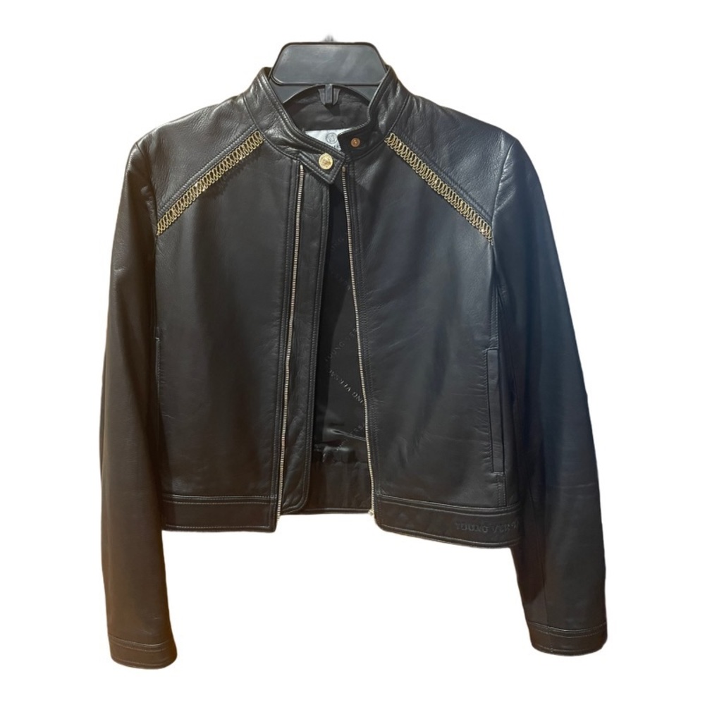 Versace Kids leather Jacket